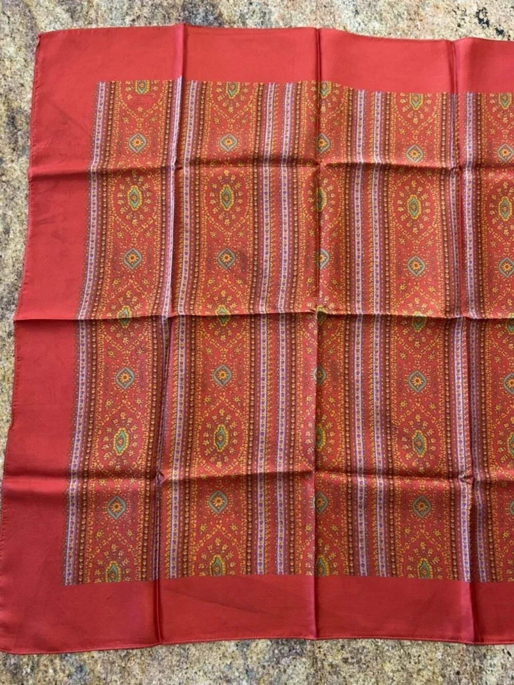 Vintage Liberty of London Red Silk Scarf